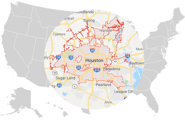 American Best Security Service Area Map